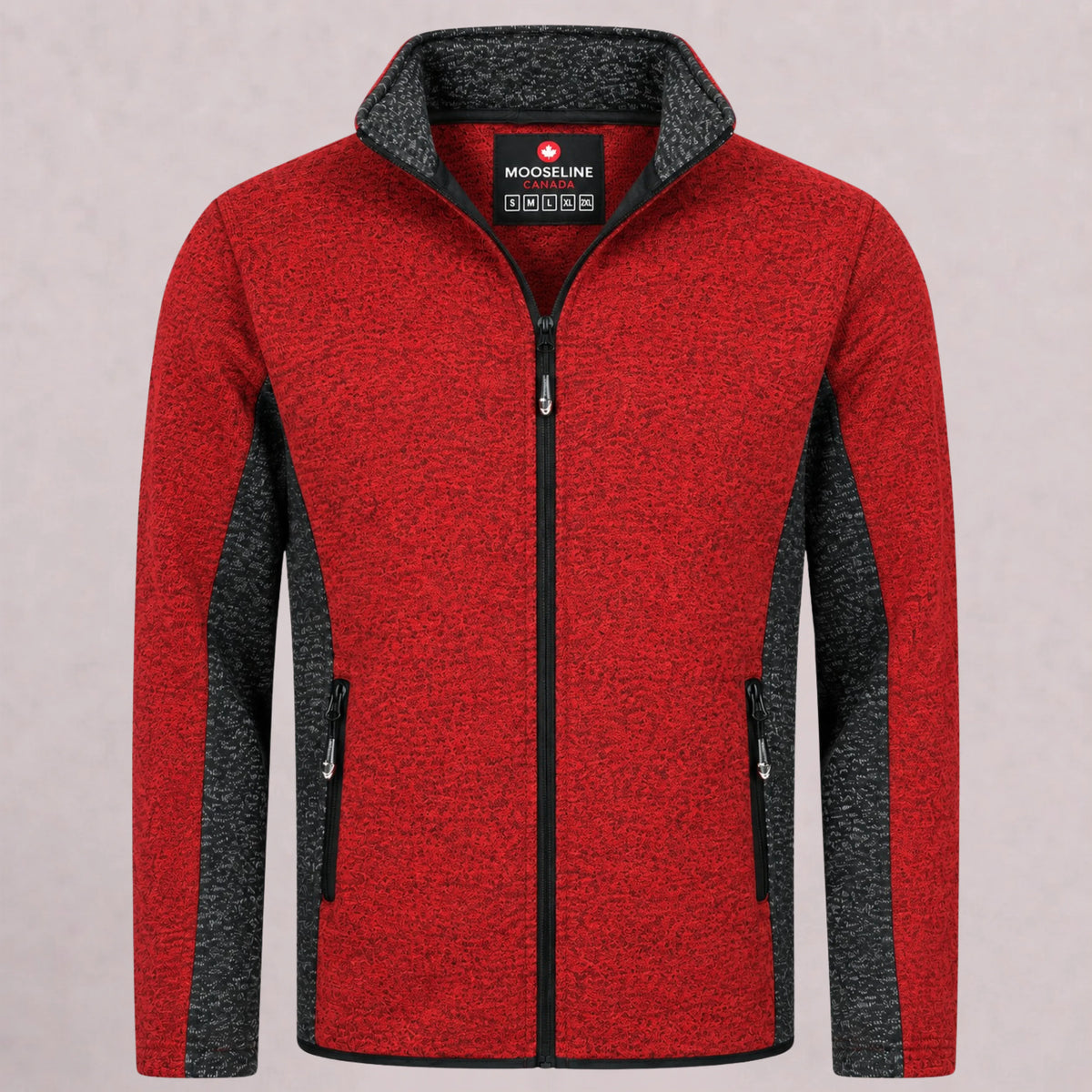 Sweater Knit with Sherpa – RED | Mooseline Canada