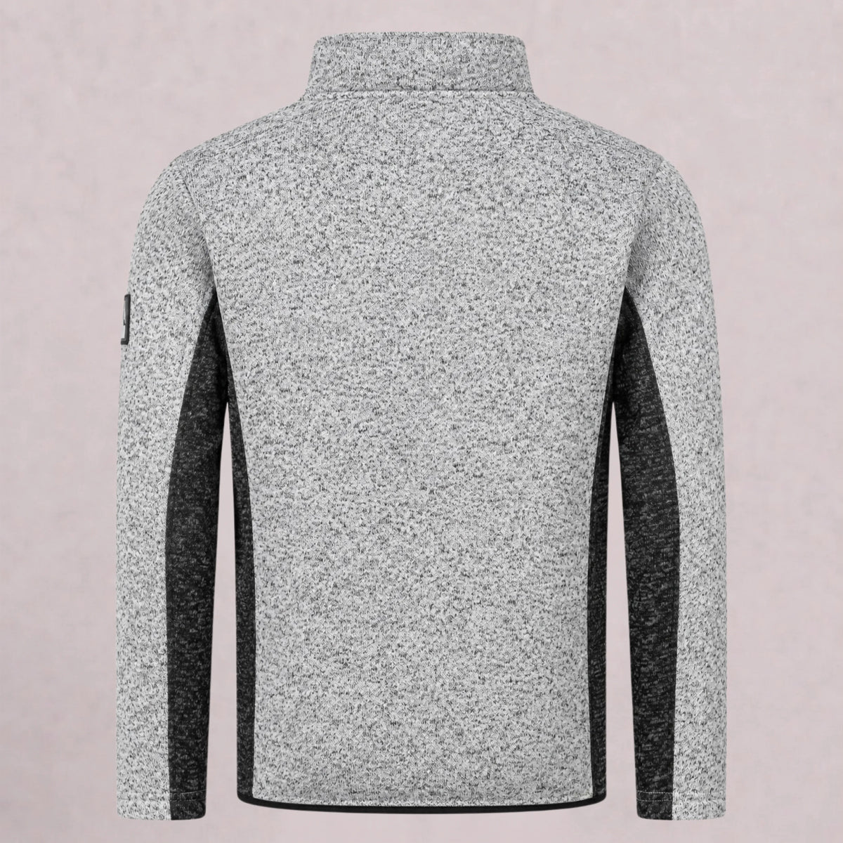 Sweater Knit with Sherpa – White / Black | Mooseline Canada