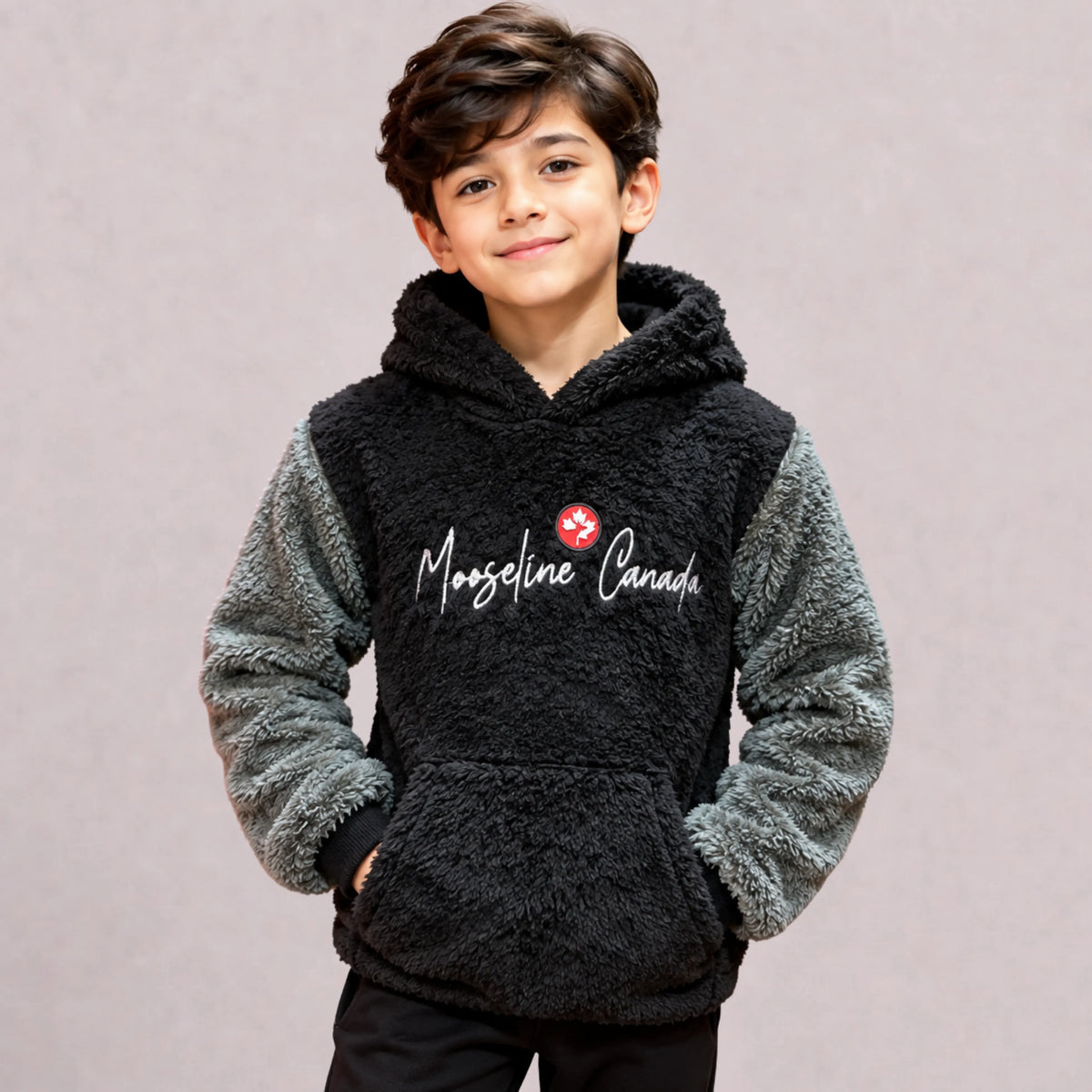 Kids' Sherpa Fleece Hoodie K2 | Mooseline Canada