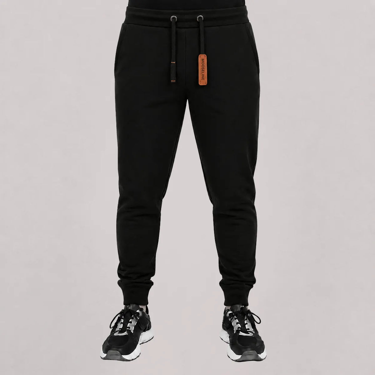Fleece Black Trouser Leather Badges | Premium Fleece Trouser – MooseLine Canada