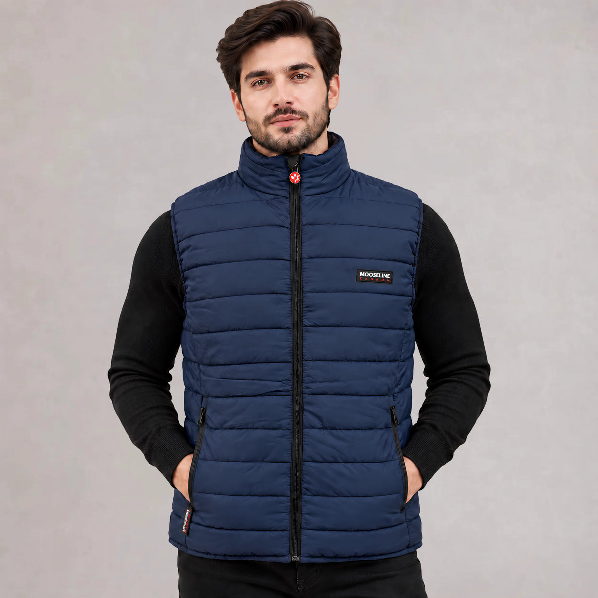 Men's Puffer Vest - Navy | Mooseline Canada