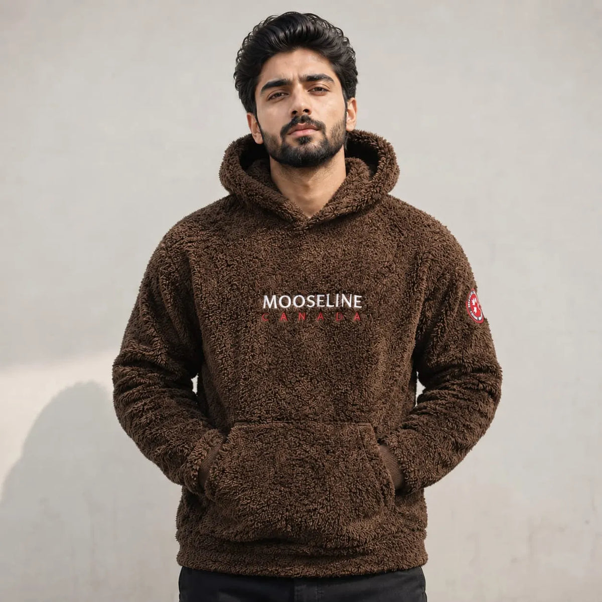 Sherpa Hoodie Brown | MooseLine Canada – Premium Fleece Hoodie