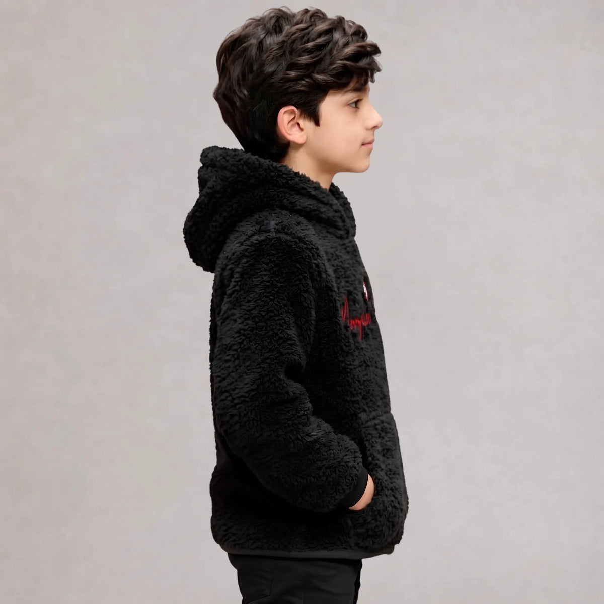 Kids Sherpa Hoodie Monster | Mooseline Canada