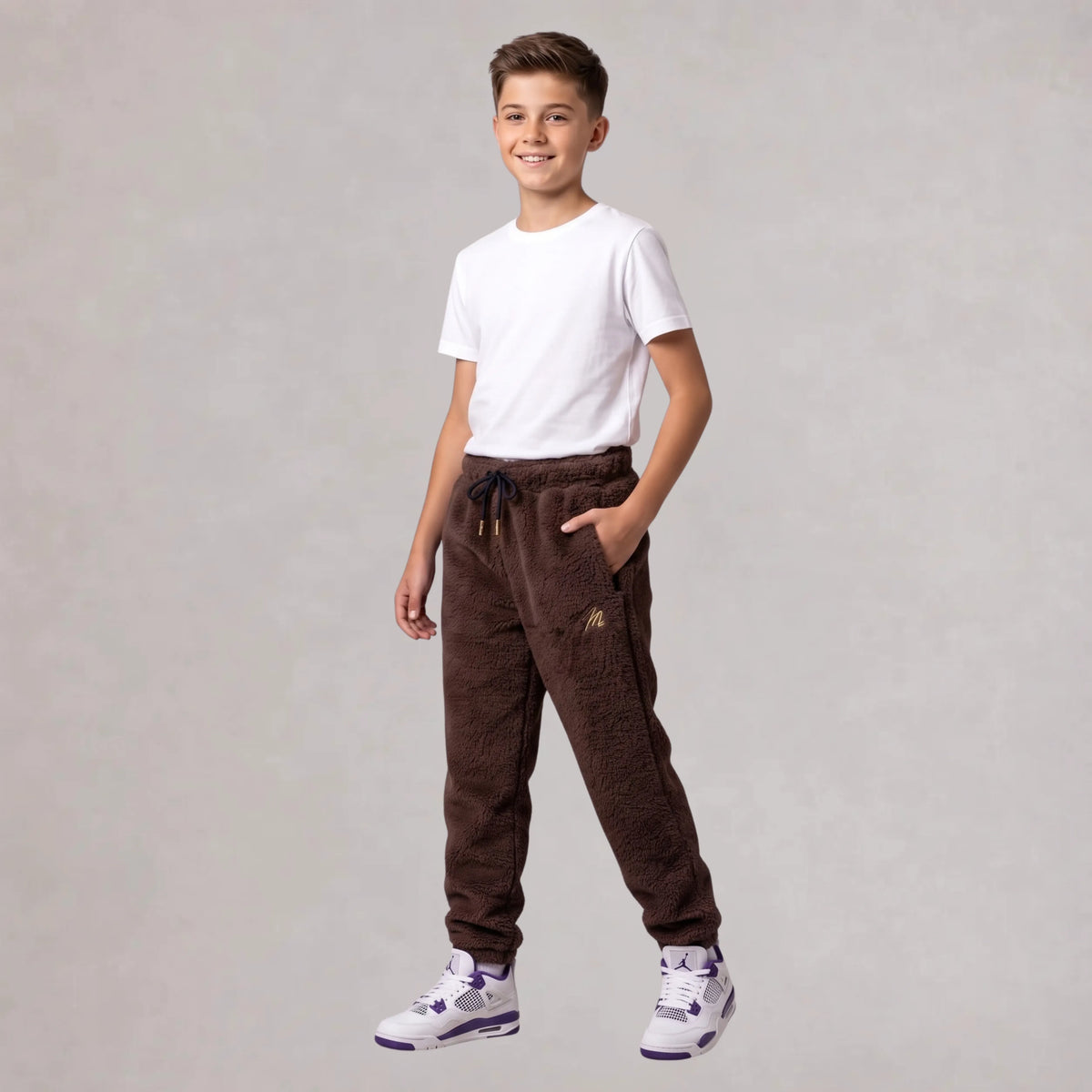 Kids Sherpa Trouser — Brown | MooseLine Canada