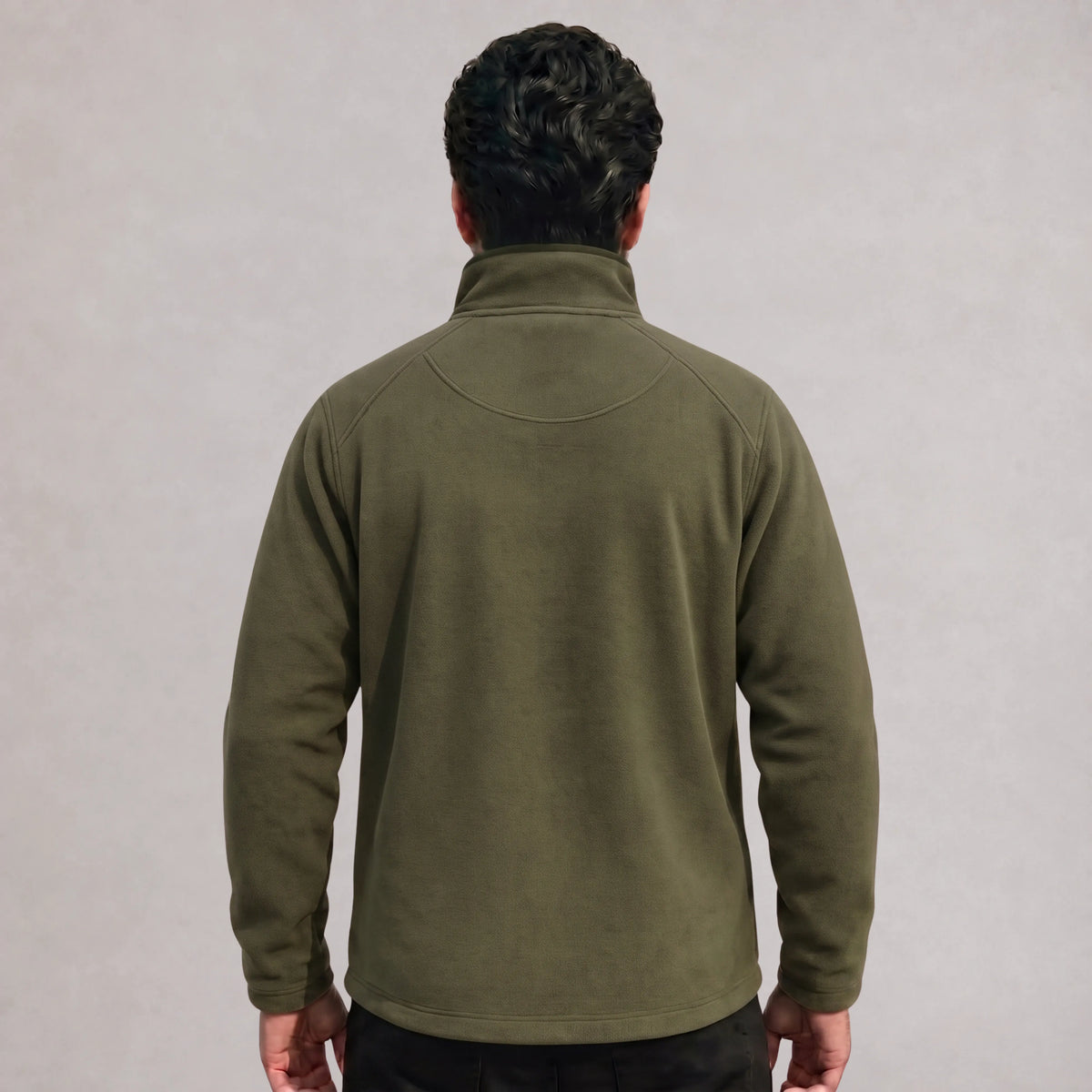 MooseLine Men's Polar Fleece Jacket – Olive | Premium Winter Jacket