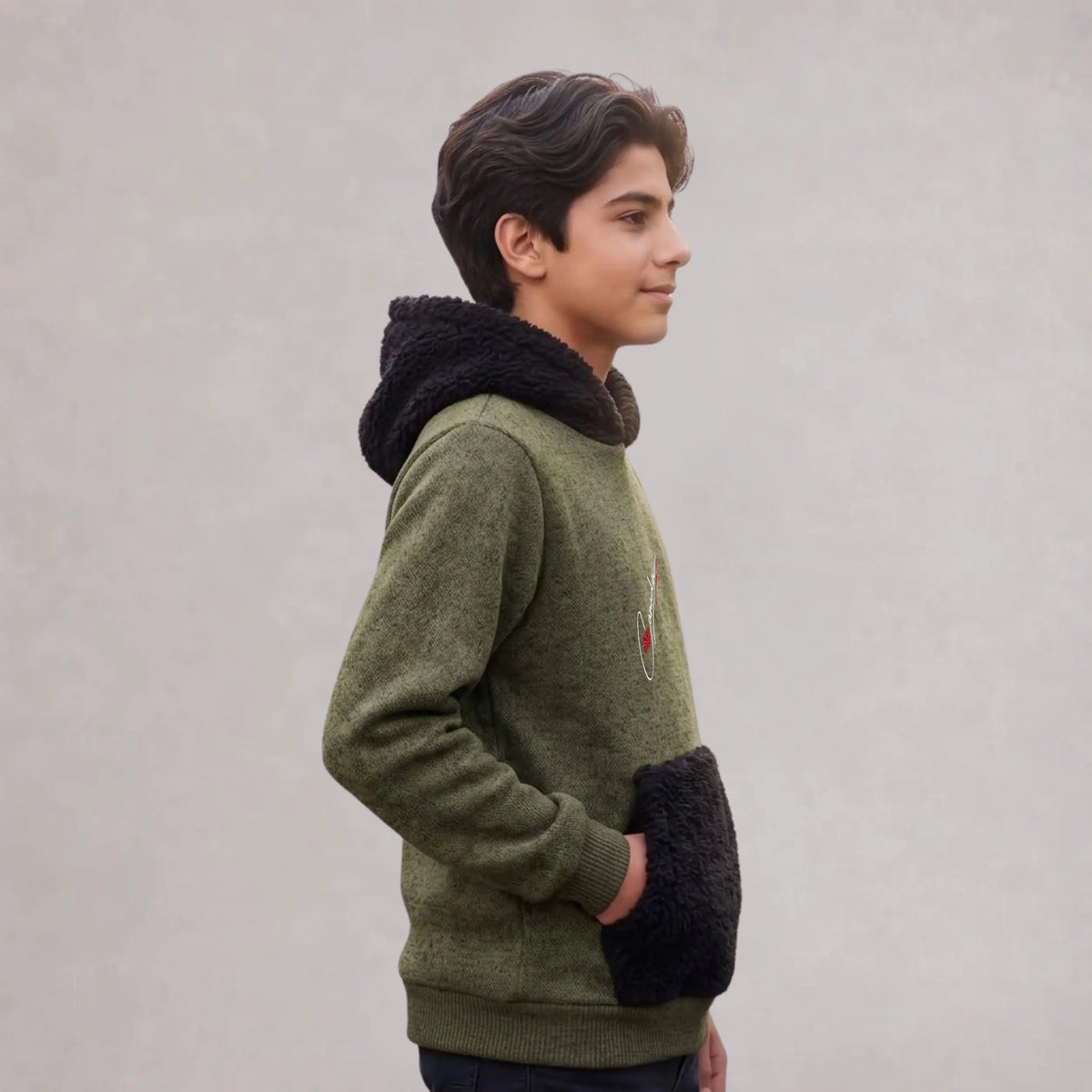 Kids Hachi Hood – Olive | Mooseline Canada