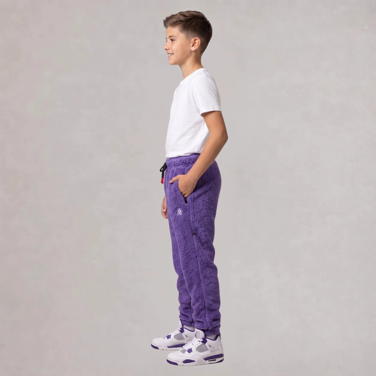 Kids Sherpa Trouser — Purple | MooseLine Canada