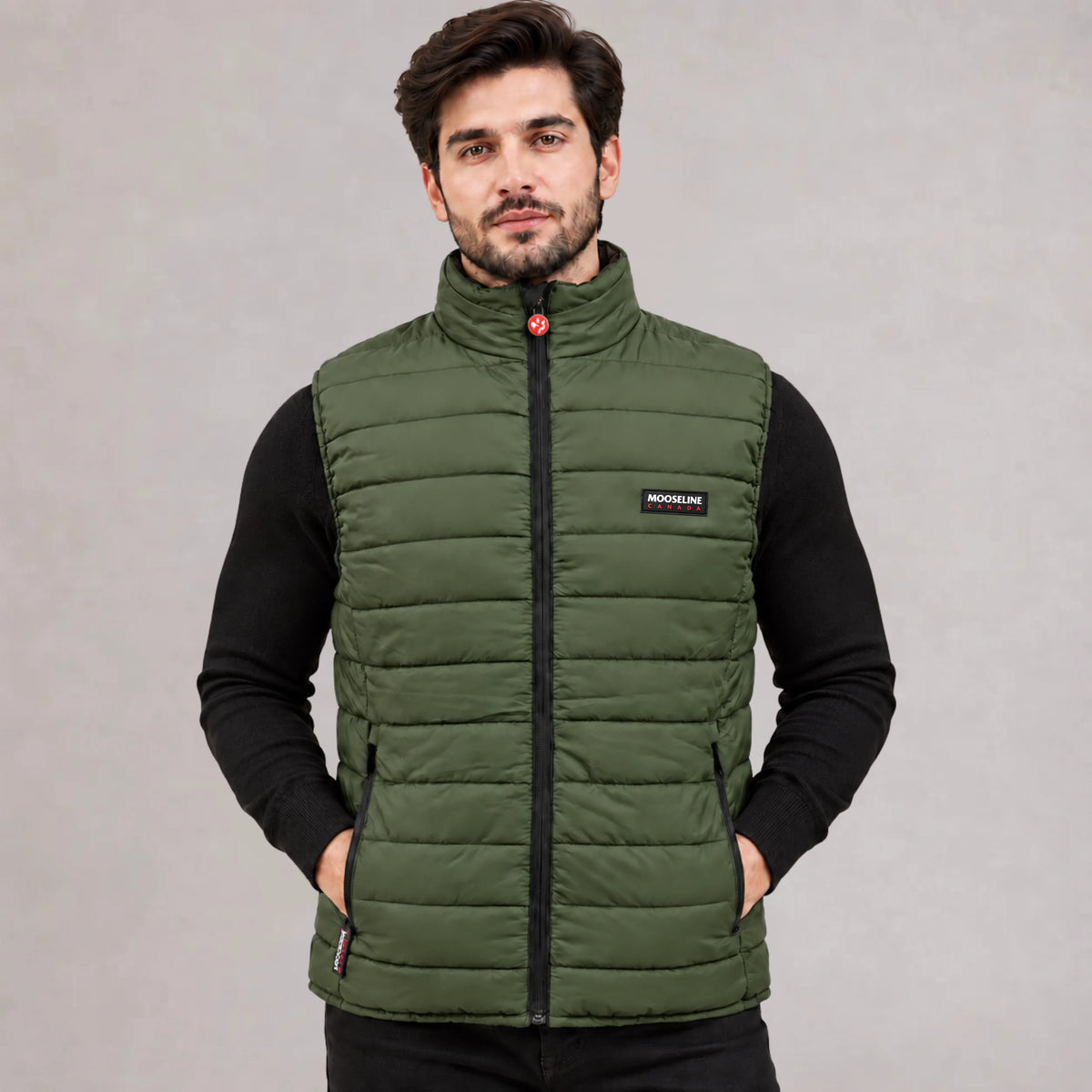 Men's Puffer Vest - Green | Mooseline Canada