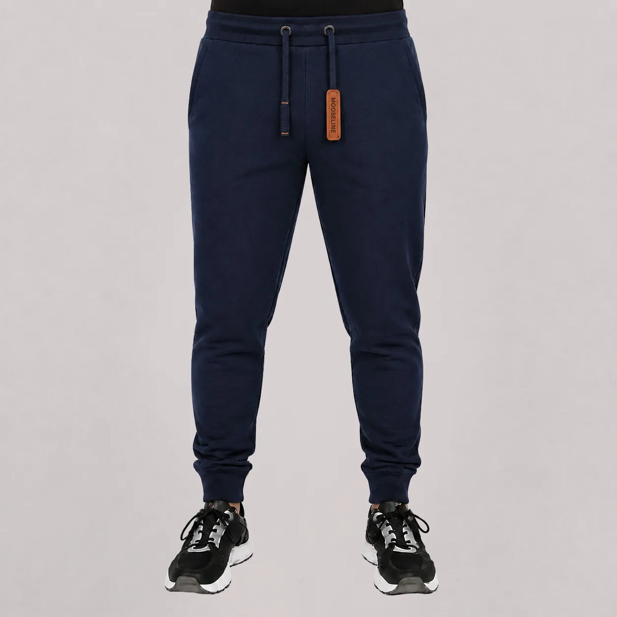 Fleece Navy Blue Trouser Leather Badges | Premium Fleece Trouser – MooseLine Canada