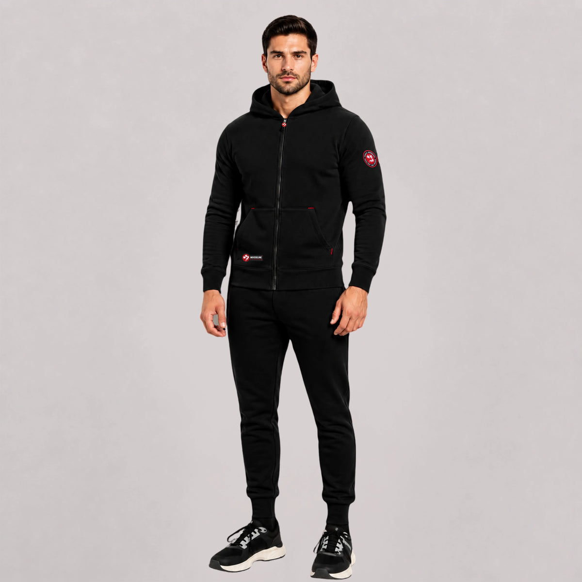 Fleece Jogging Suit | MooseLine Canada – Fleece Jogging Suit_in_Black_Color
