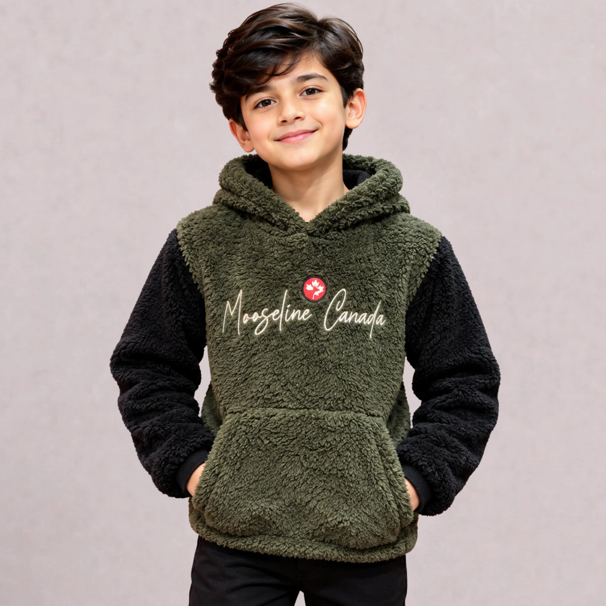 Kids' Sherpa Fleece Hoodie K2 | Mooseline Canada