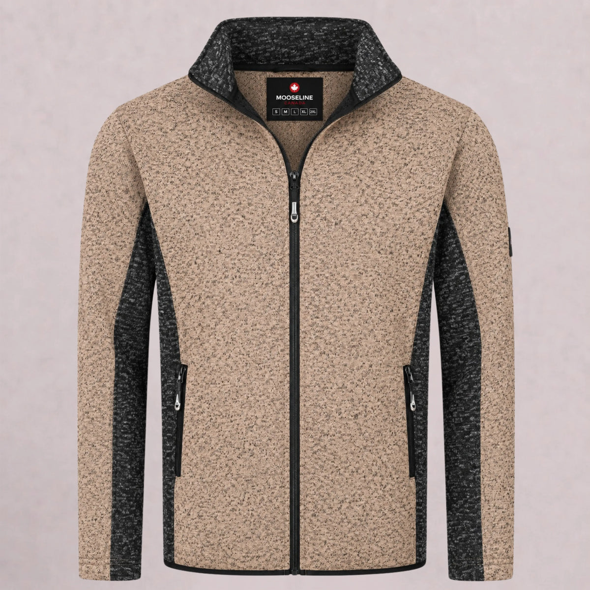 Sweater Knit with Sherpa – Skin / Black | Mooseline Canada