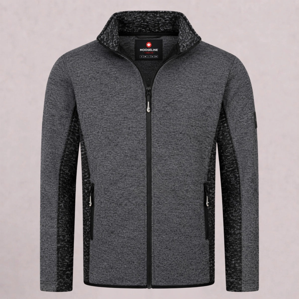 Sweater Knit with Sherpa – Grey | Mooseline Canada
