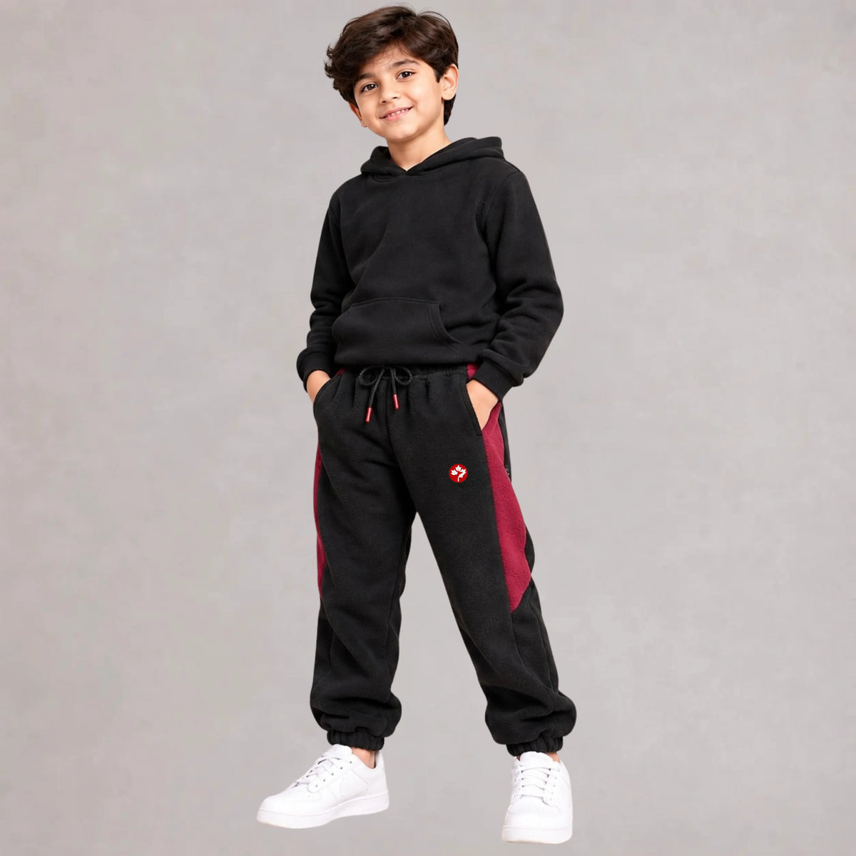 Kids Polar Fleece Trousers – Black | MooseLine Canada