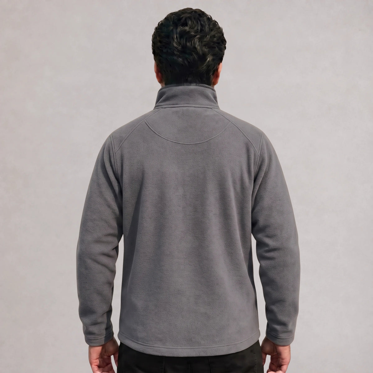 MooseLine Men's Polar Fleece Jacket – Grey | Premium Winter Fleece