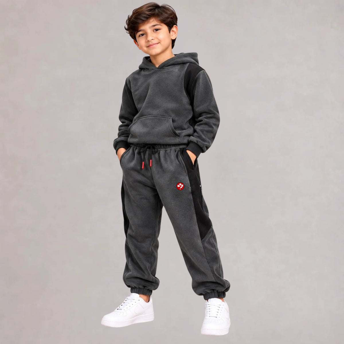 Kids Polar Fleece Trousers – Grey | MooseLine Canada