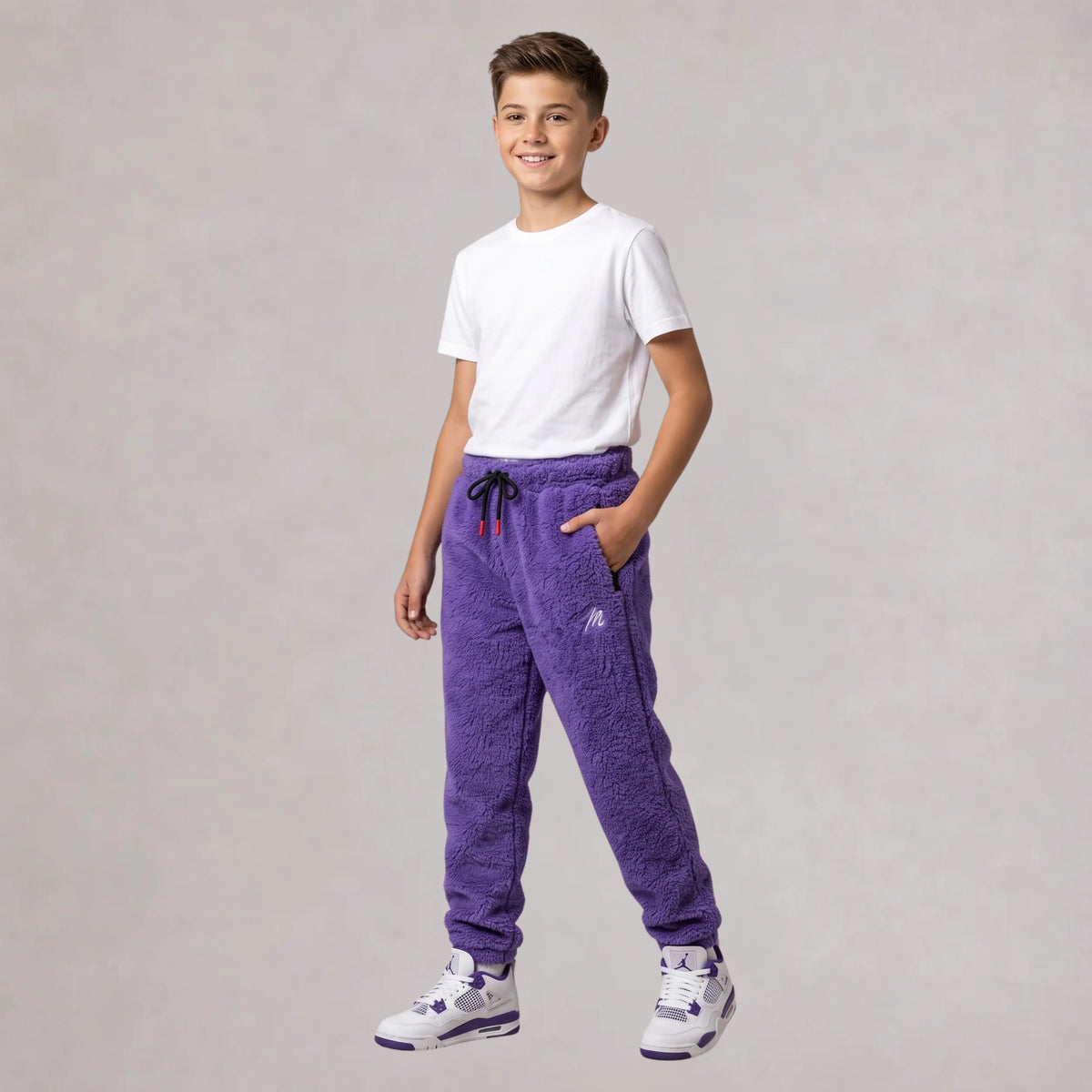 Kids Sherpa Trouser — Purple | MooseLine Canada