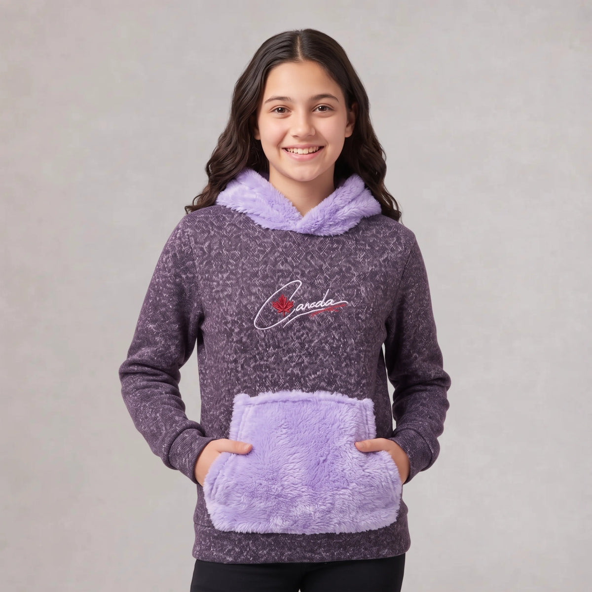 Kids Hachi Hood – Purple | Mooseline Canada