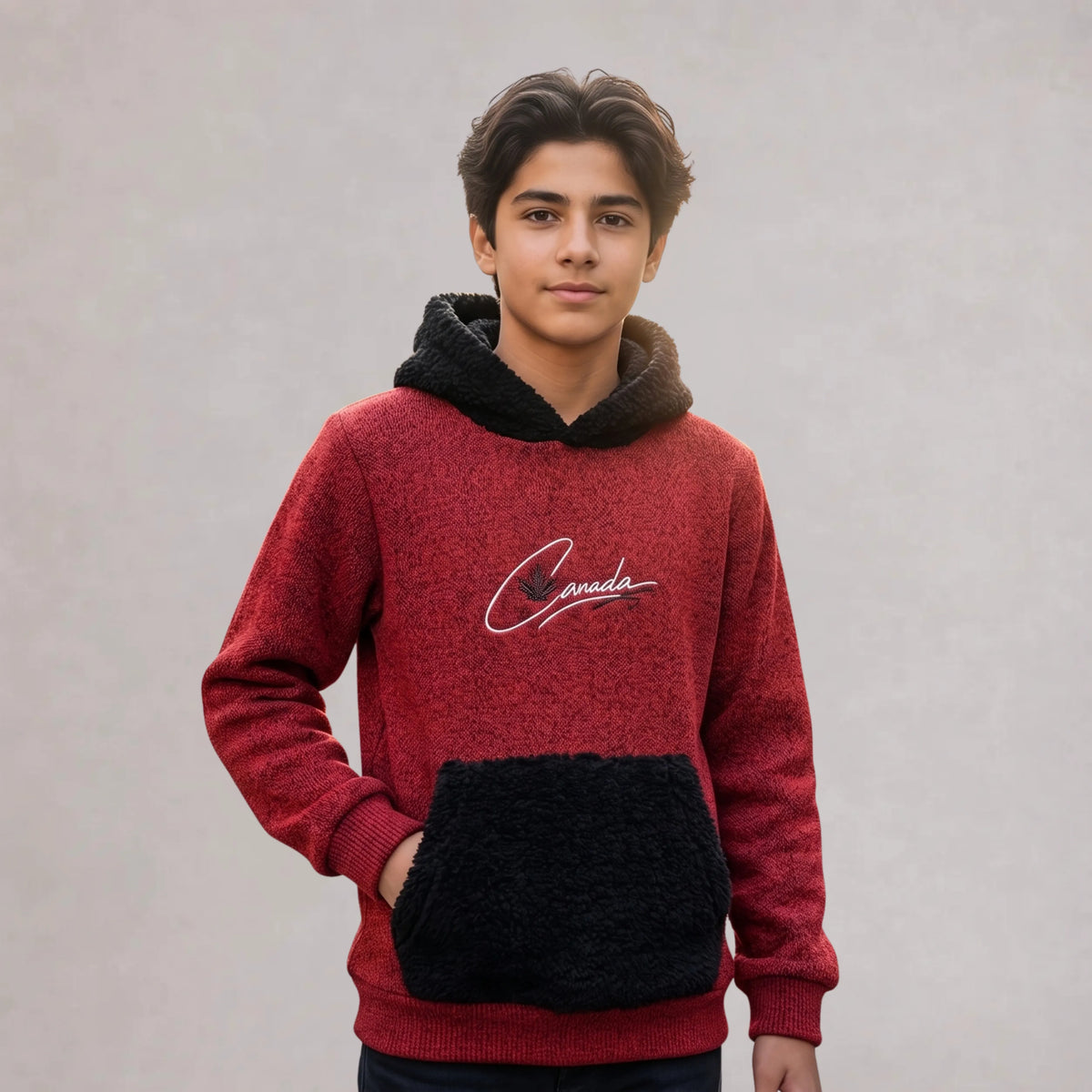 Kids Hachi Hood – Mehroon | Mooseline Canada